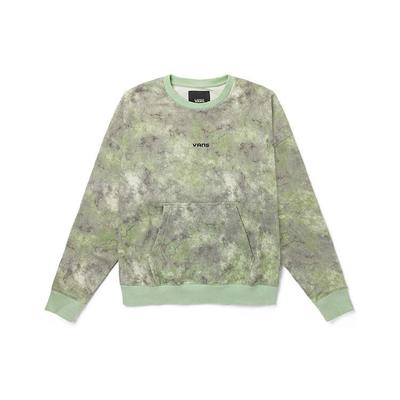 Tie-Dye Locker geschnittenes Rundhals-Sweatshirt Herren Tops Hellgrün VN0A5H8UYAN