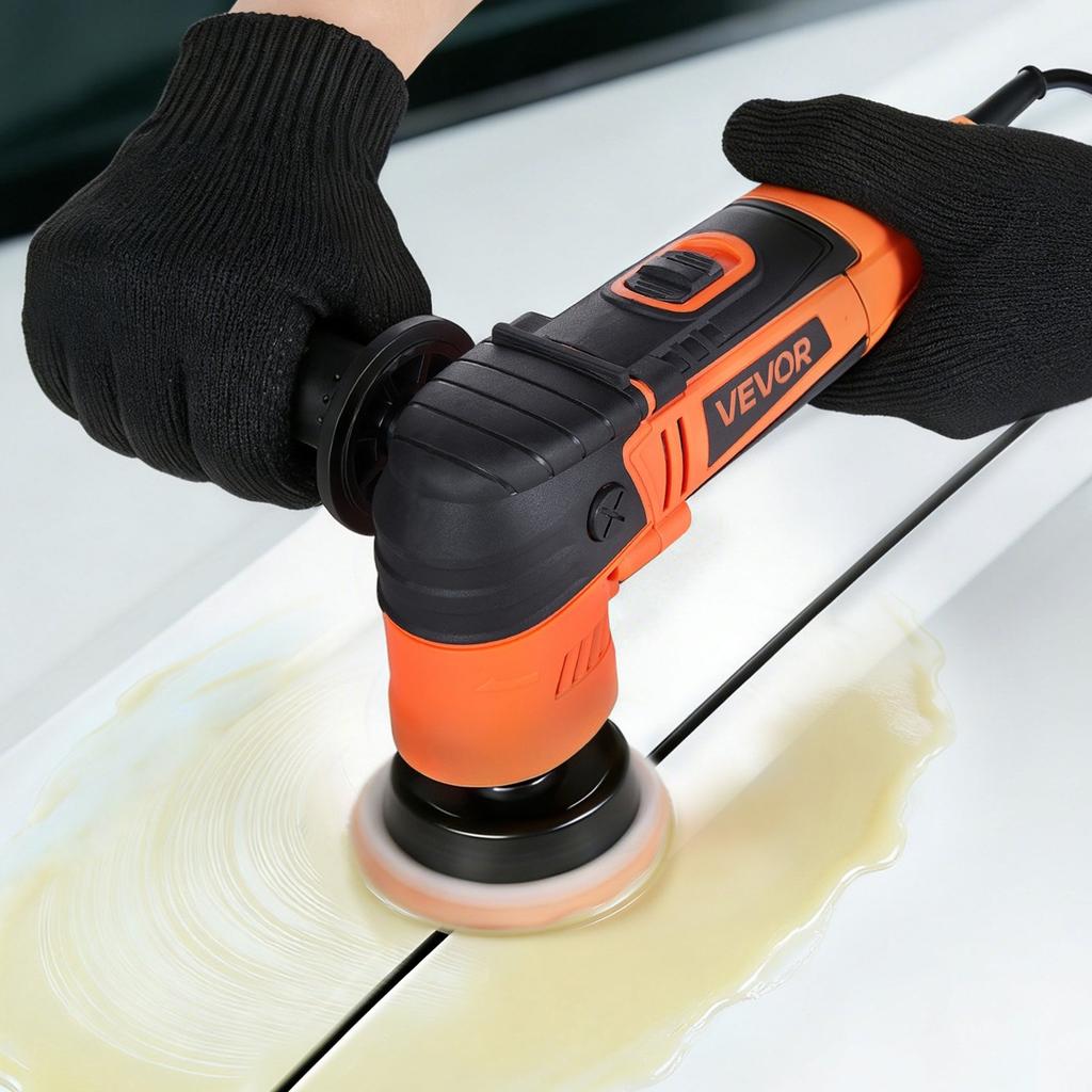 Car Buffer Polisher, 30/50/76 mm Rotary Polisher Buffer, 600W 6 Variable Speeds 1000-4500RPM Car Polisher Waxer Kit for Cars Detailing, Waxing,