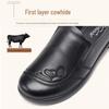 Genuine Leather Soft Sole Slip-on Shoes for Women, Non-slip, Comfortable, Plus Size, Autumn Style - Model 801319