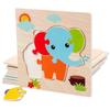 Non-Toxic Wooden 3D Puzzles Tangram Shapes Learning Educational Cartoon Animal Intelligence Jigsaw Toys For Children Gift