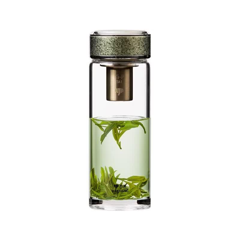 WANXIANG Titanium Silver Antibacterial Single-layer Glass Cup