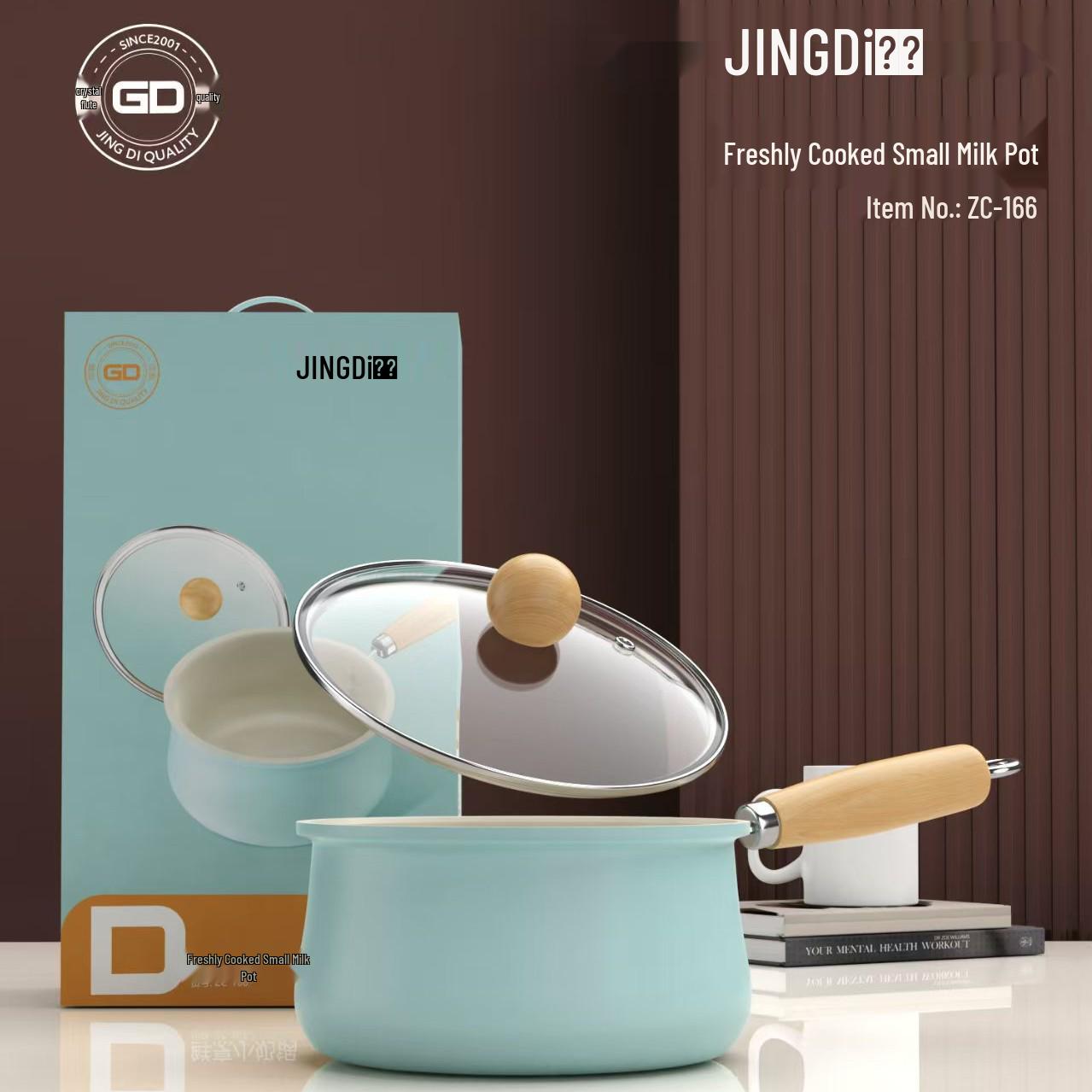 

New Fashion Crystal Ceramic Non-Stick Baby Food & Soup Pot 18cm