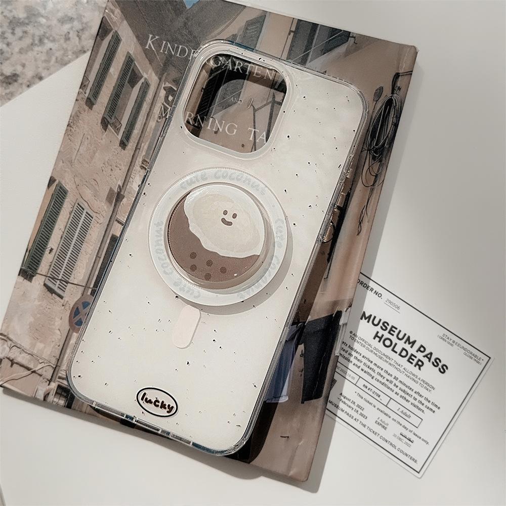 Creative Coconut Stand Phone Case for iPhone 13 iPhone 15 iPhone 16 Pro Max