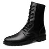 New Arrival Motorcycle Boots Genuine Leather Mens High Top Footwear Hot-selling Casual Mid-Calf Boots Male Leisure Walking Botas