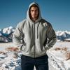 Men's Comfortable Thick Hooded Sweatshirt, Zipper Sports Shirt, Long Sleeved Sweatshirt, Autumn and Winter Season