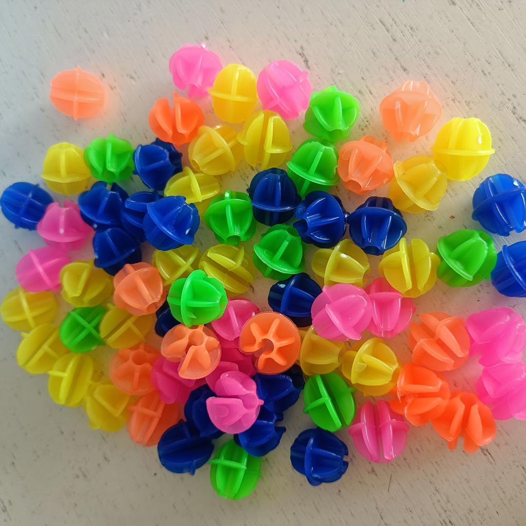 72 Pieces of Colorful Bicycle Spoke Beads, Vivid Plastic Beads, Plastic Clip-on Decorations for Bicycle Wheels, Bicycle Parts