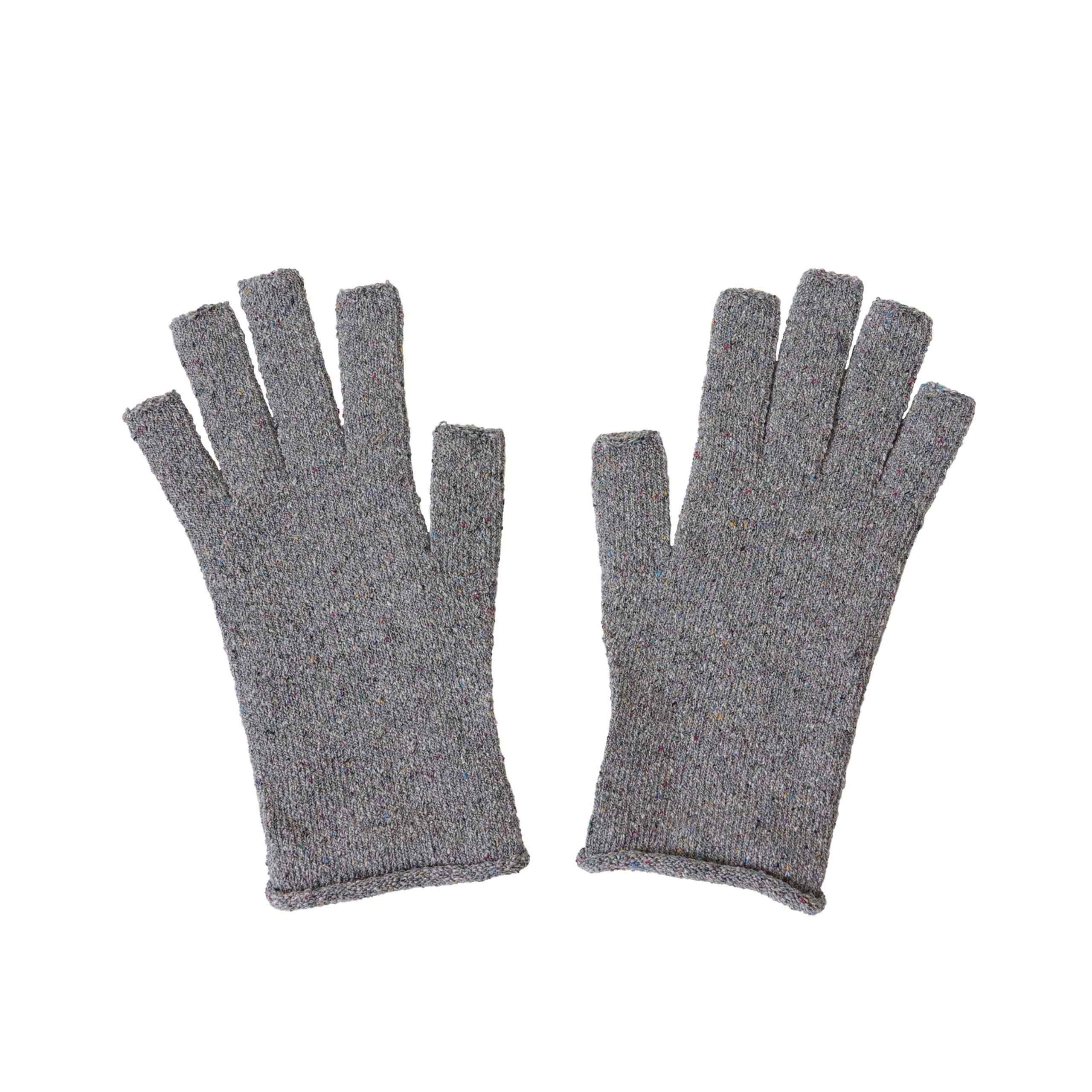 

HASEGAWA Fingerless Gloves in Eco-Silk [Made Japan] (Hurricane)