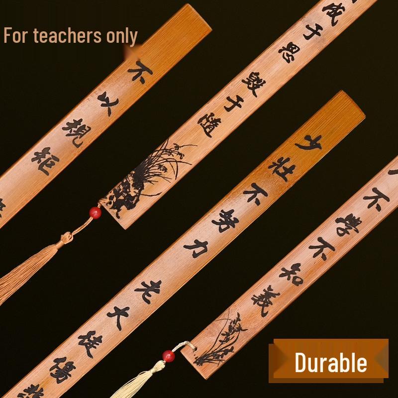 Extended Bamboo Student Ruler with Family Precepts