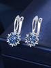Vintage Elegant 3D Flower Huggie Earrings For Women Versatile Office Wear Exquisite Jewelry Gift