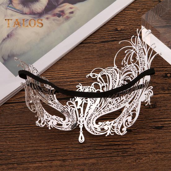 Masquerade Face Cushion Mardi Gras Masque Costume Metal Rhinestone Halloween Cosplay Eye Cushion for Carnival Stage Party Favors