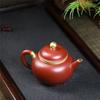 Chinese Handmade Gold Painted Purple Pottery Raw Ore Tea Pot, Household Dahongpao Tea Ceremony Tea Set Kung Fu
