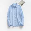 Women's Versatile White Off-the-Shoulder Long Sleeve Shirt - Professional, Casual, Korean Style, Solid Color for Spring/Autumn Work Wear