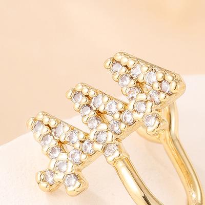 American Niche Ins Premium Nose Clip Arabic Digital Zircon Hip-hop Earrings Hot-selling Nose Accessories