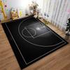 Basketball Court Pattern Black Carpet for Bedroom or Living Room Suitable for use as an anti-slip for living room bedroom sofas