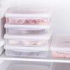 PVC Bacon Box Cheese Food Storage Container with Lid for Refrigerator Shallow Low Profile Christmas Cookie Holder