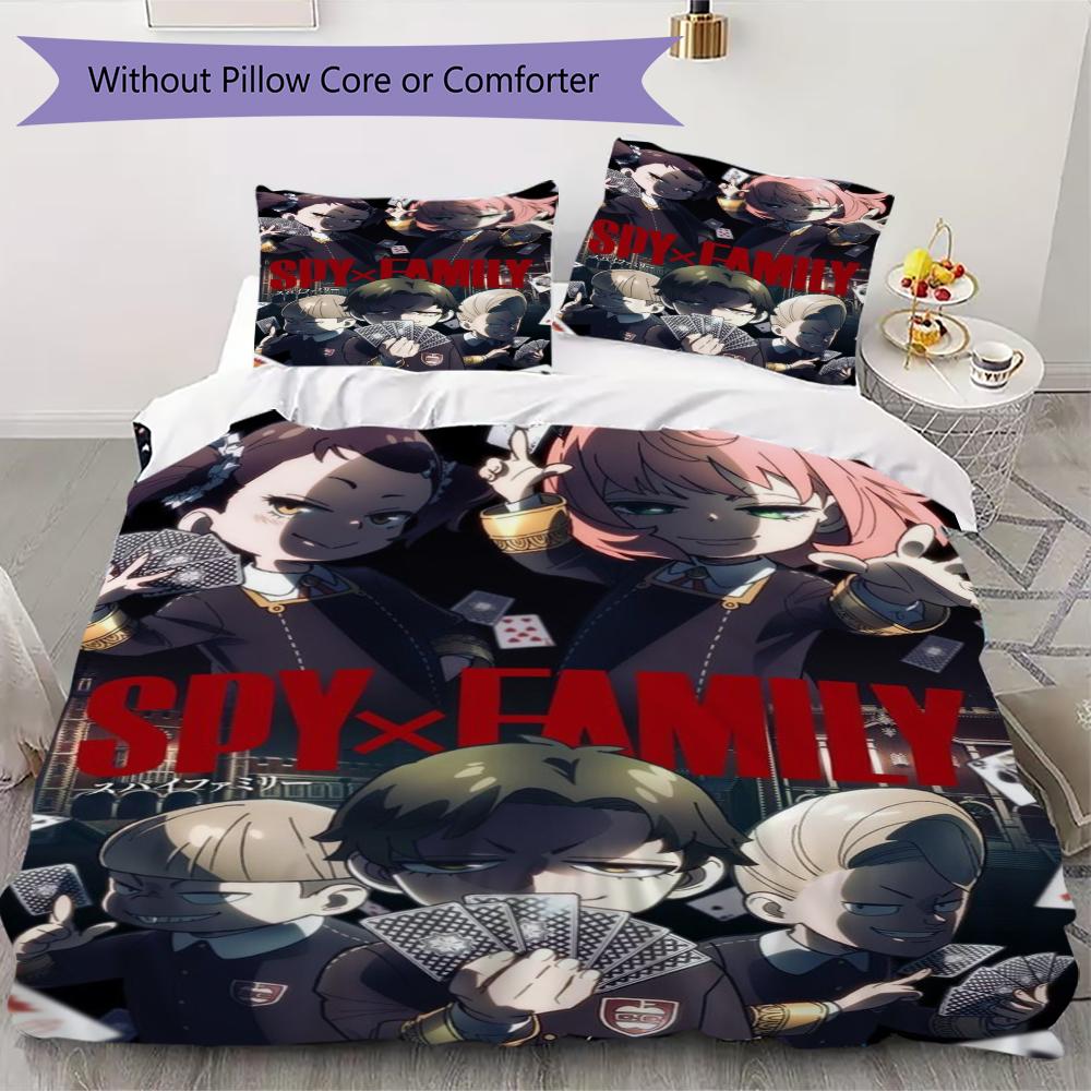 

SPY×FAMILY Pattern Bedding uilt Set uilt Cover Pillowcase Home Decoration Birthday Gift (1 * duvet cover + 2 * pillowcase without core) 135x200cm