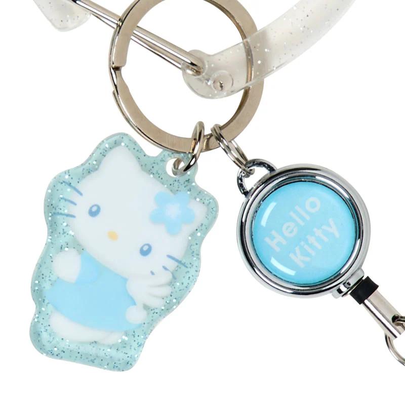 Sanrio Hello Kitty Acrylic Carabiner with Reel Blue (Sparkling Angel) NEW