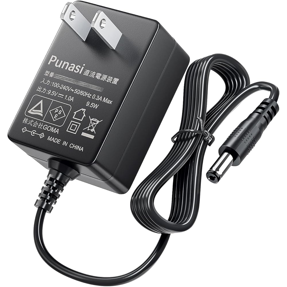 Punasi Casio Label Writer PSE Certified NameLand AC Adapter AD-E95100LJ AC Adapter 9.5V 1A Charge...