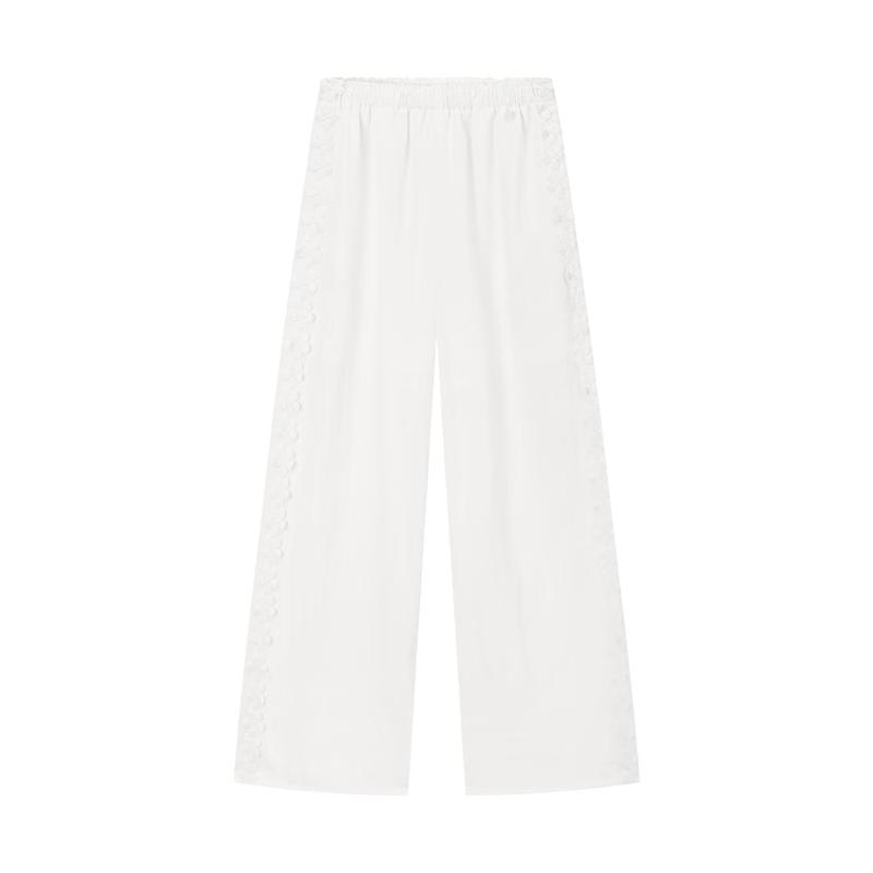 ELLE KIDS Girls' French Style Ruffle Straight Leg Trousers