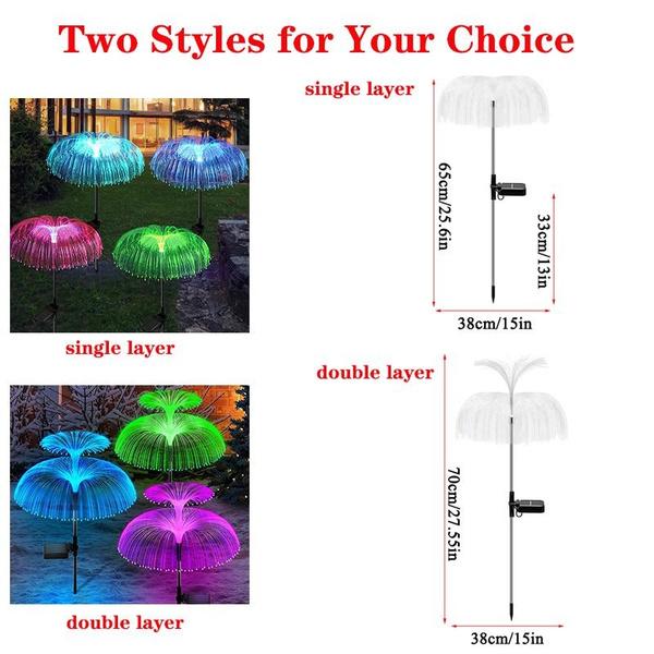Solar LED Jellyfish Lights Outdoor Garden Decor Lawn Light 7 Color Change Waterproof Patio Yard Pathway Decor Solar Flowers Lamp