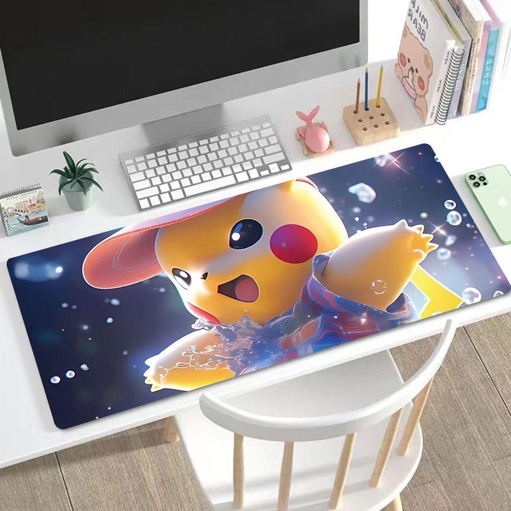 Pikachu Cute Mouse Pad HD Printing Large Seaming Waterproof Mouse Pad Antislip Gaming Mouse Pad
