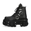Fashion Brand Fashion Women's Platform Couple Ankle Boots men Retro Punk Style High Heels Metal Decoration Design Y2k Gothic Shoes