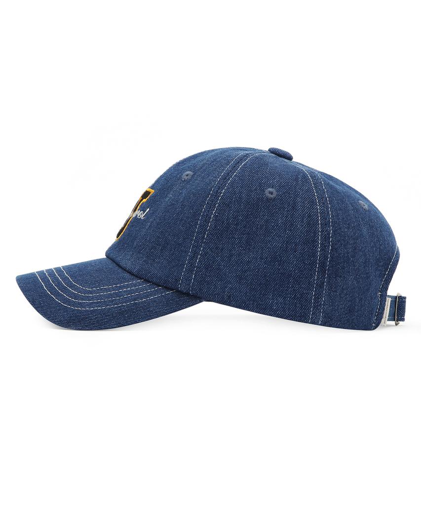 Eondeokeonteulol Four Seasons Washed Denim Vintage Soft Top Ball Cap Unisex Baseball Cap Sports Crew / Washed B B / Denim