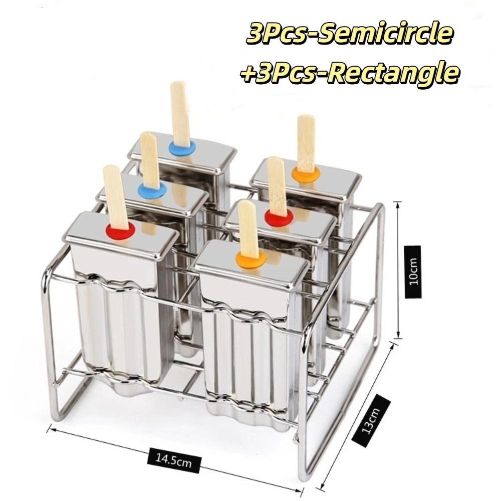 

New Stainless Steel Popsicle Mold Reusable Eco-friendly Ice Cream Mold DIY Set Frozen Lolly Popsicle Maker Kitchen Tool