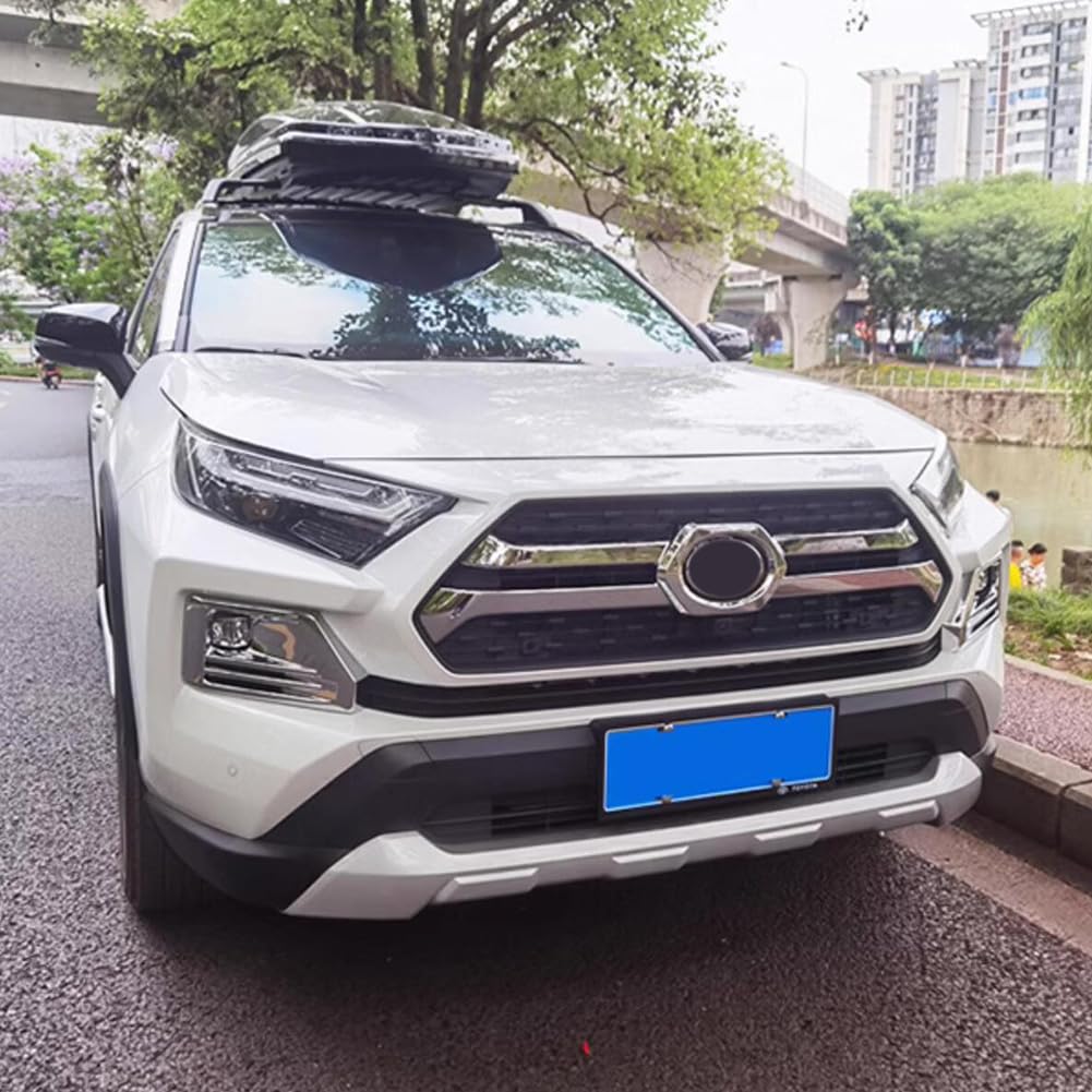 RUIQ Chrome Front Bumper Grille Garnish for Toyota New RAV4 Adventure XA50 Series (5th Generation)