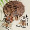 Bohemian Vintage Tassel Earrings Necklaces Set for Women Ethnic Round Hollow Carved Rope Chain Necklace Jewelry Accessories