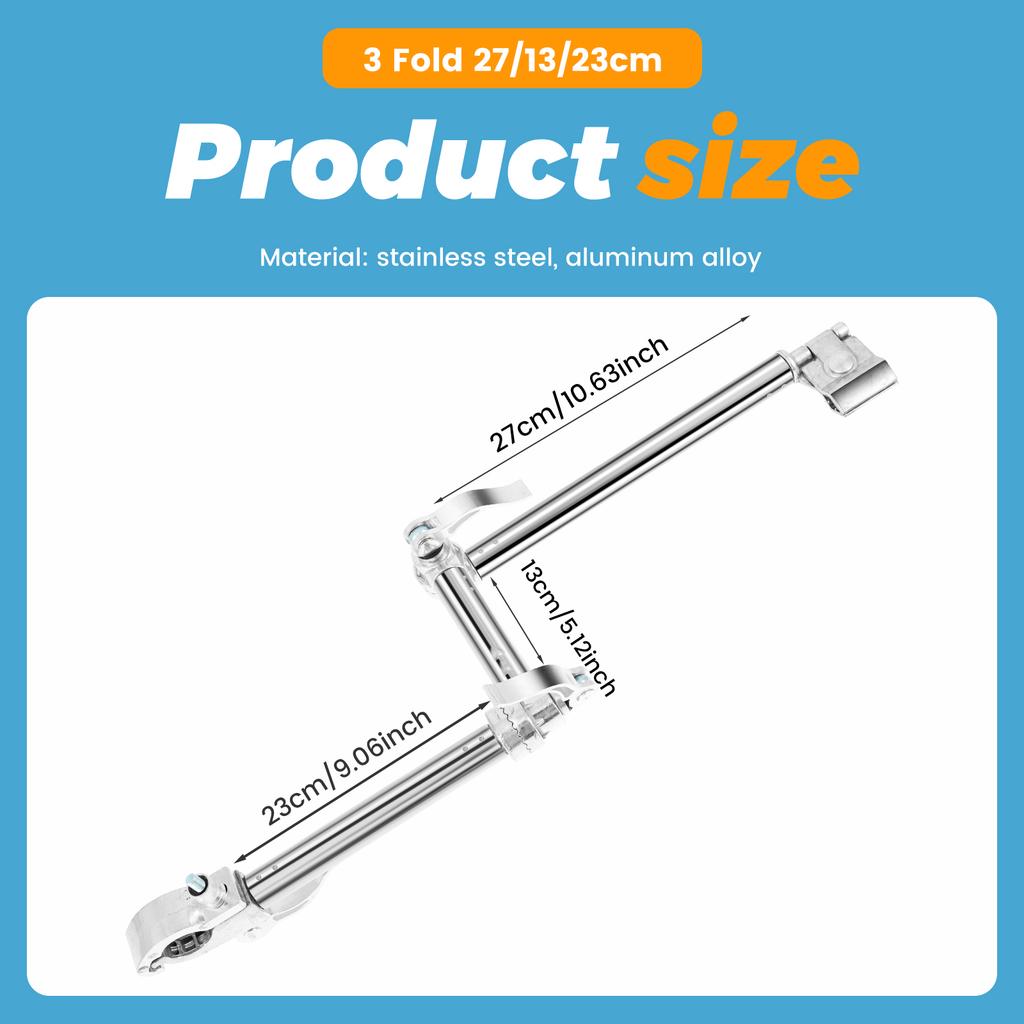 Kinderwagen Schirmhalterung Halter Verstellbarer Kinderwagen Schirmhalterung Edelstahl Klemme Ständer 2/3-Fach Sonnenschirm Befestigungsklemme