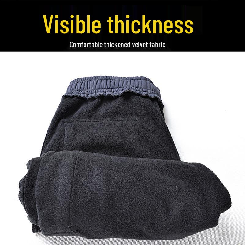 Men's Autumn/Winter Loose Overalls: Trendy, Plus-Size, Velvet-Lined, Thickened Casual Sports Pants