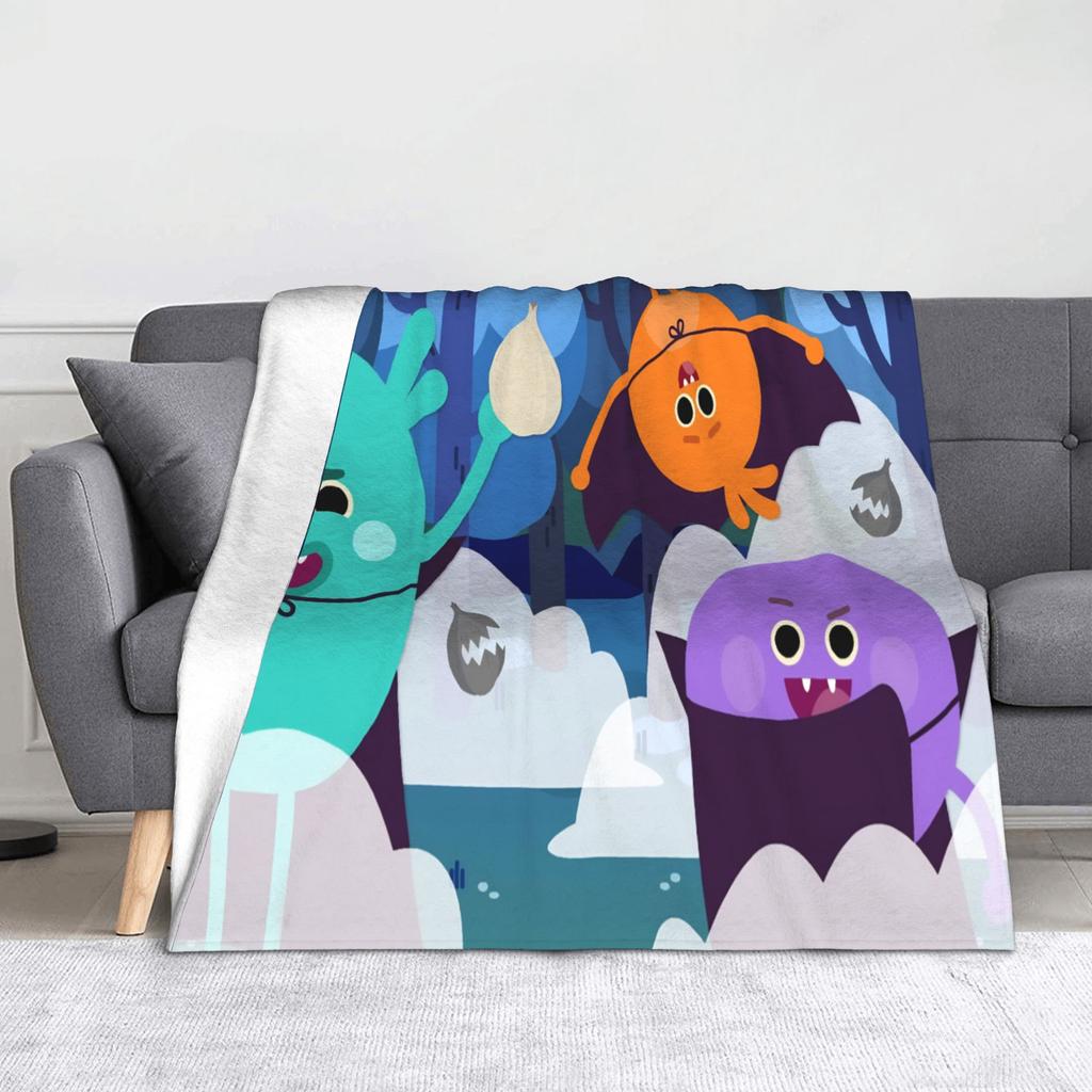 Bumble Nums Cartoon Blankets Flannel Autumn/Winter  Multi-function Soft Throw Blanket for Sofa Travel Quilt