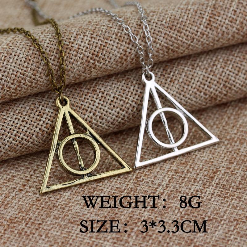 Resurrection Stone Hallow Necklace - Luna Lovegood Inspired Triangle Pendant