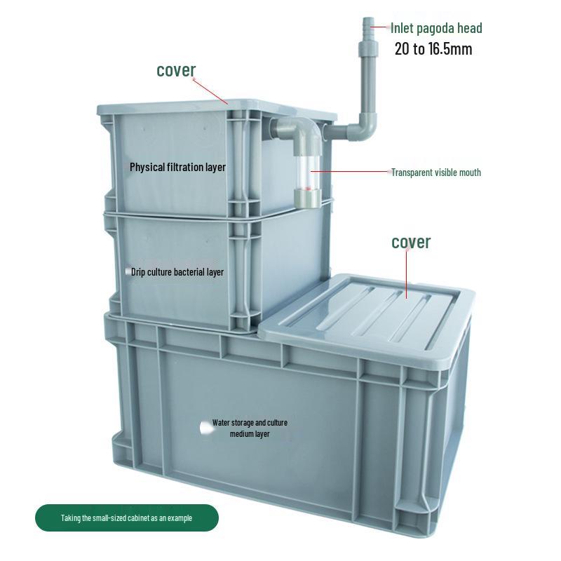 DIY Modular Fish Tank Bottom Drip Filter with Wet-Dry Separation