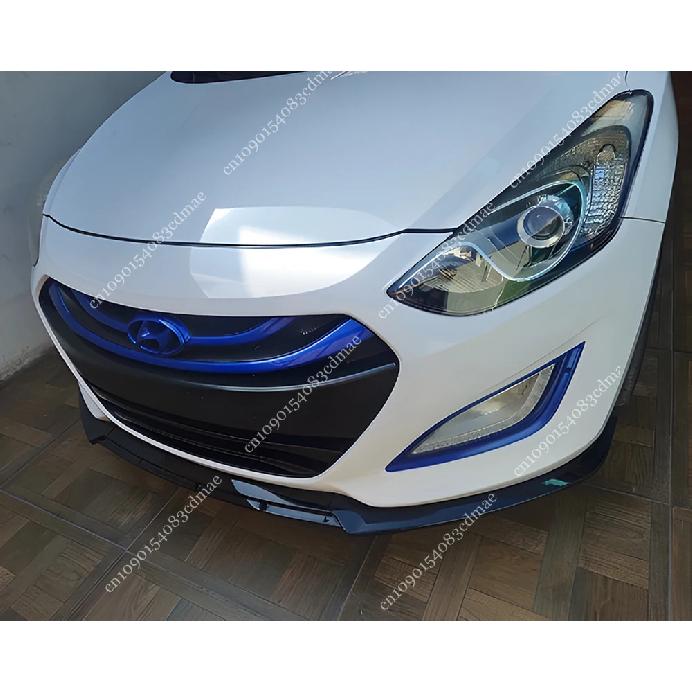 3PCS Gloss Black Front Bumper Splitter For Hyundai I30 MK2 MK2.5 2012-2017 Front Diffuser Lip Spoiler Protector Body Kit Tuning