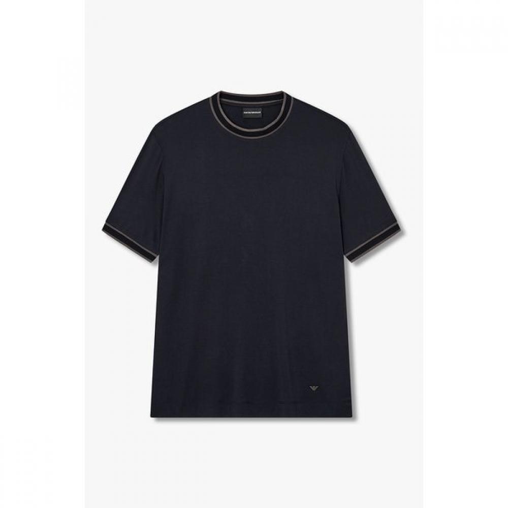 Emporio Armani Men S Rayon T ShirT wiTh Line Trimming A516126019 S