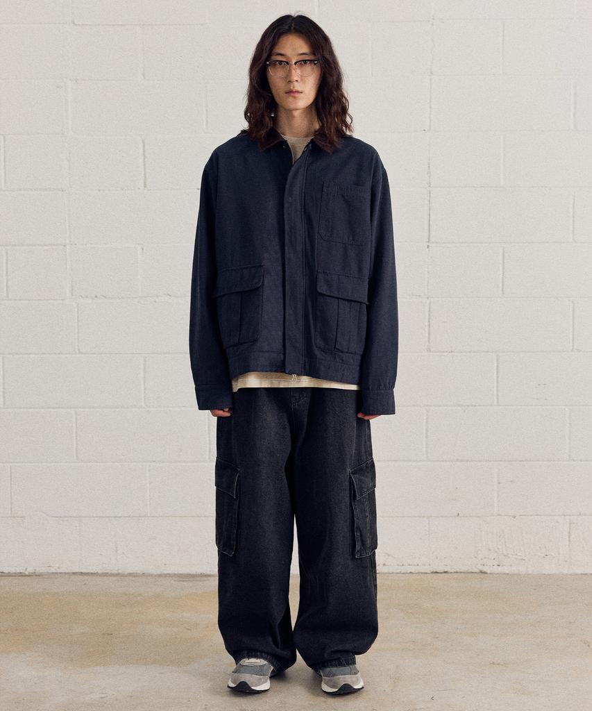 Filluminate Cotton Work Jacket - Black