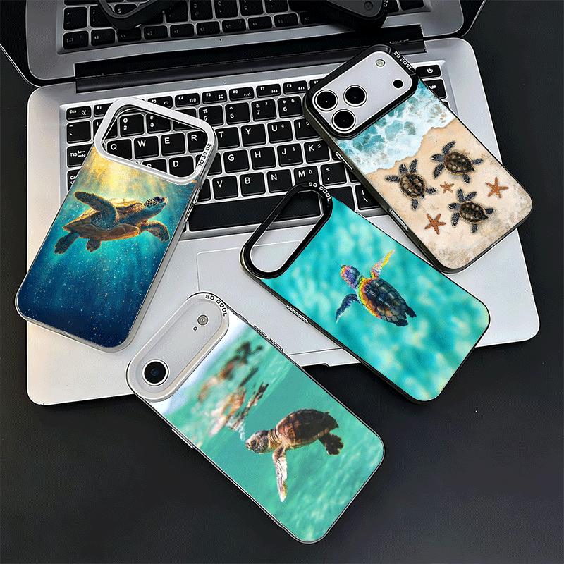 Summer Sea Turtle Cute Shockproof Phone Case for iPhone 17 Air 16 16E 15 Pro Max 14 Plus 13 Mini 12 Back Cover Anti Fall Fundas