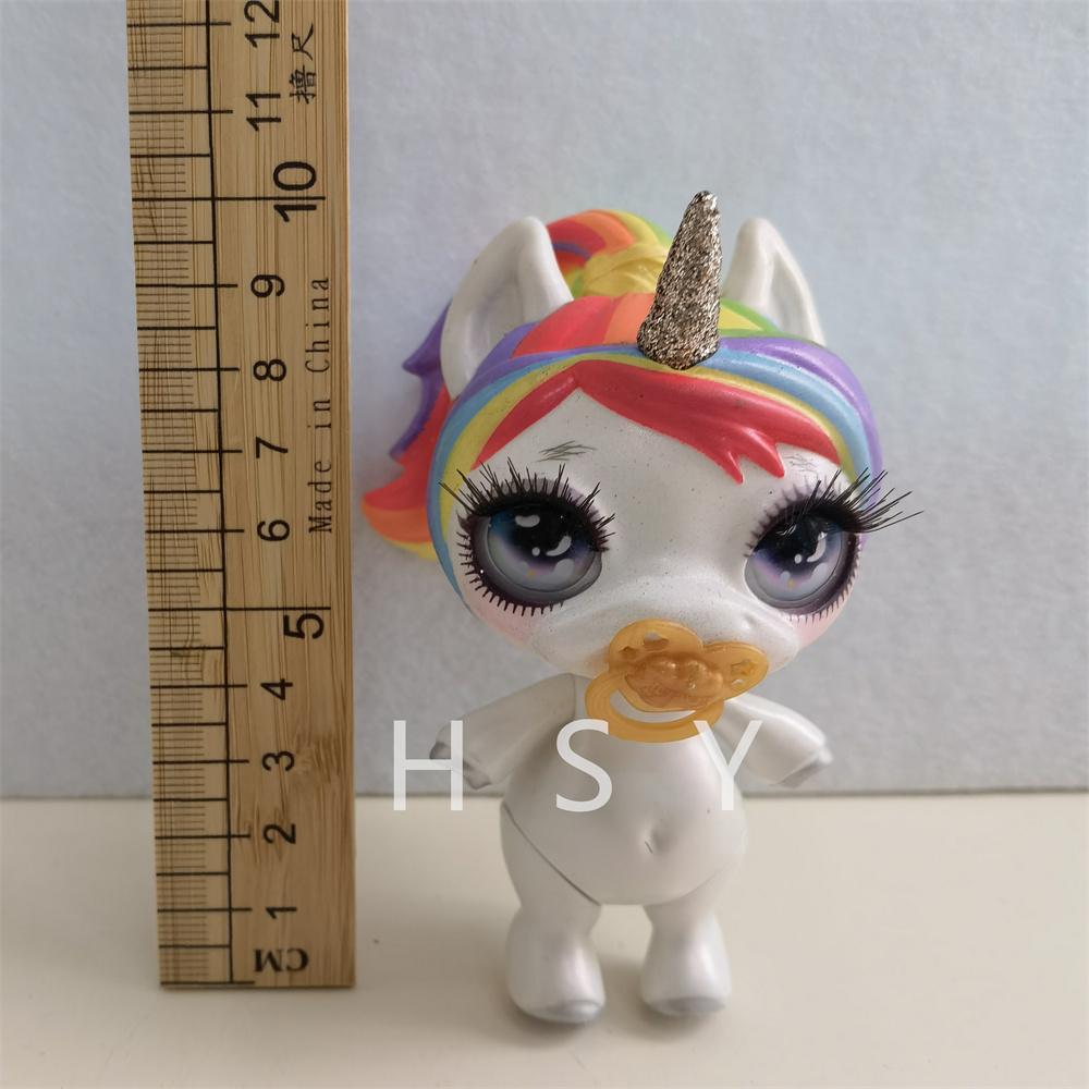 Original 11Cm-13Cm Rainbow Unicorn Doll Little Monster Mud Doll Children'S Game House Toy Set Gift