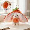 Little Rabbit Plush Keychain: Cute Fruit Pendant Toy for Women