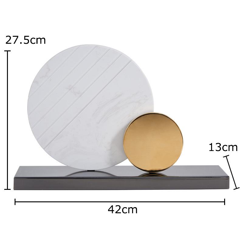 Marble Circular Ring Minimalist Geometric Ornaments Desk Decoration Modern Artwork Geometric Circular Ring Room Aesthetic Decor