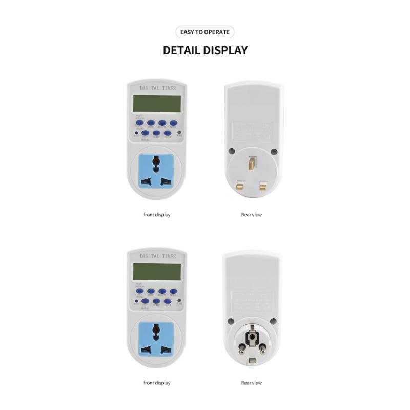 1PC European and British regular socket time control switch time control advertising light electric vehicle charging automatic power failure