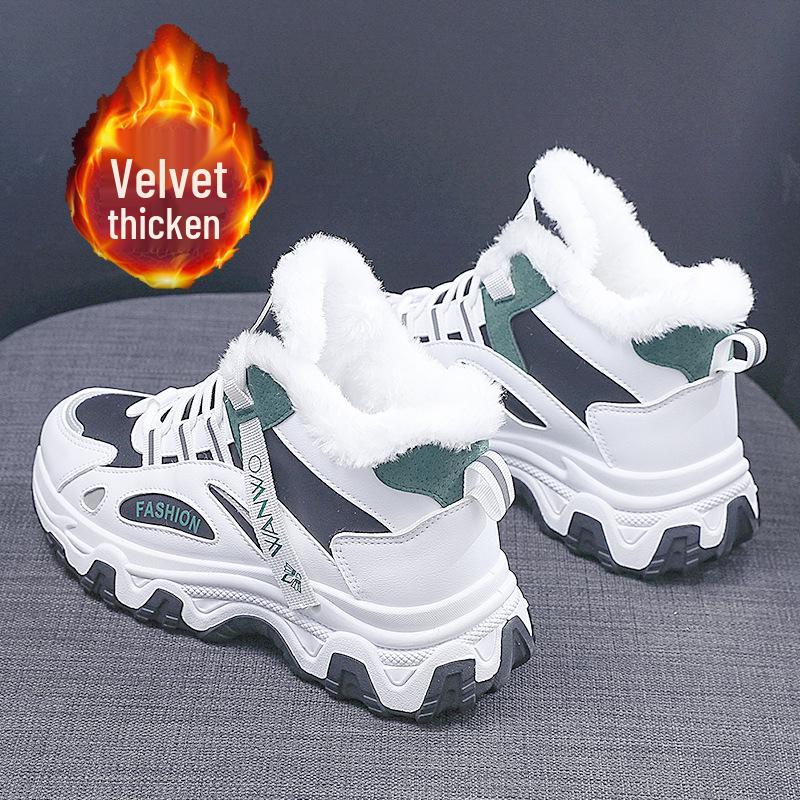 Women s 2025 Winter Martin Boots - Fleece Lined, Thickened, Fashionable Ankle Boots, Comfortable Snow Shoes for Students 39