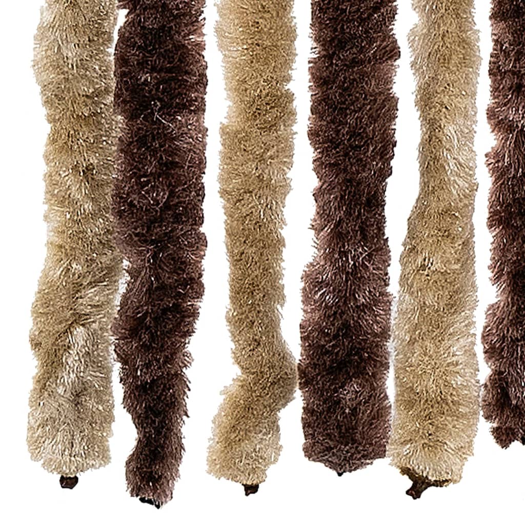 Vidaxl Insect Curtain, Beige And Light Brown, 100X220 Cm, Chenille