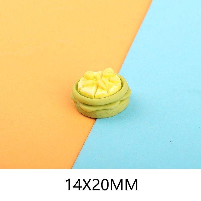 10Pcs Dollhouse Miniature Food Simulation Rose Cake Strawberry Blueberry Biscuits Dessert Doll House Decorations DIY Ornaments