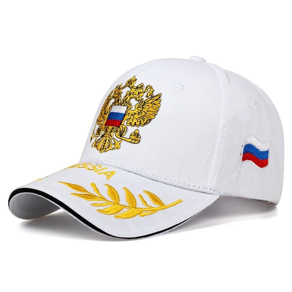 Russian Eagle Emblem Embroidered Baseball Cap Distressed Cotton Peaked Cap Hip Hop Adjustable Streetwear Sunscreen Hats