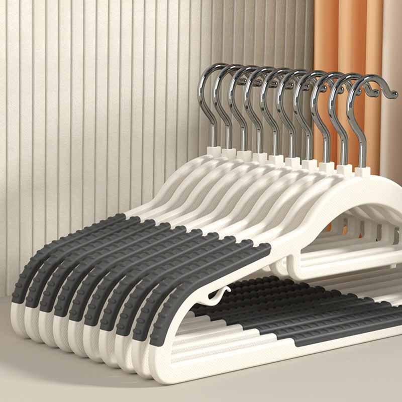 Non-Slip Plastic Clothes Hanger with Anti-Shoulder Design, Thickened Double-Slot, Trace-Free Upgrade