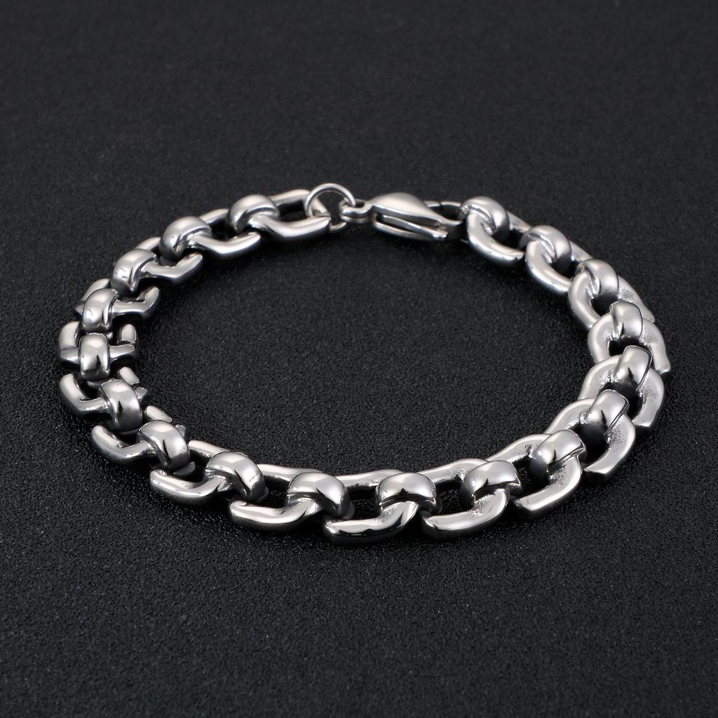 KALEN Personality Stainless Steel square Buckle Bracelet Men