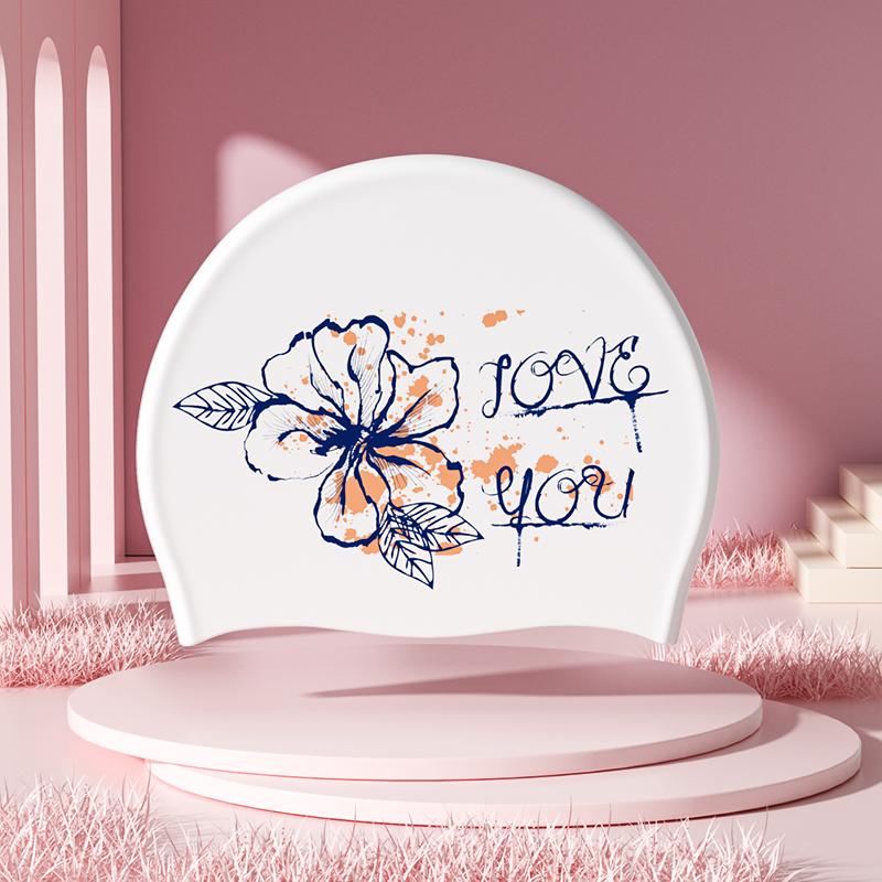New Silicone Swimming Cap Waterproof and Durable Swim Cap for Long Hair No-slip Swim Cap for Women